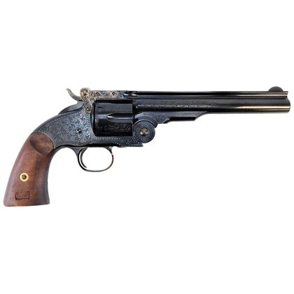 Taylors & Co Schofield .45 Colt 7" Blued Engraved Revolver