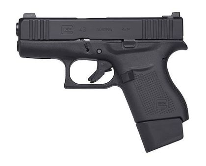 Glock G43 Gen 3 - Compact 9mm Concealed Carry Polymer Pistol
