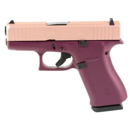 Glock G43X Gen 1 9mm Black Cherry Rose Gold Compact Semi-Auto Pistol