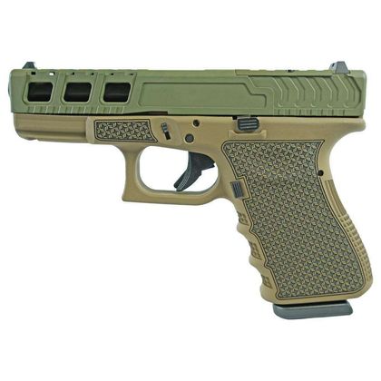 GLOCK G19 GEN3 Thrasher Custom 9MM OD Green Striker Pistol - Versatile EDC