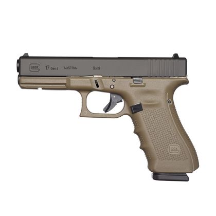 Glock 17 Gen 4 9mm - Battlefield Green/Black, High-Capacity Pistol