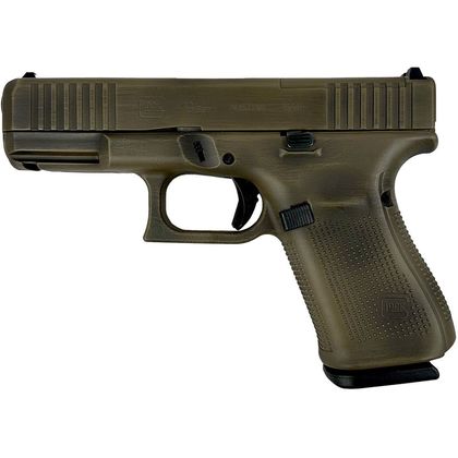 Glock 19 Gen5 MOS Distressed Green 9mm Pistol, 15-Round Capacity