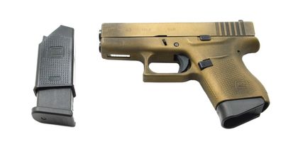 Glock 43 Gen 1 - 9mm Compact, Battleworn Burnt Bronze Finish