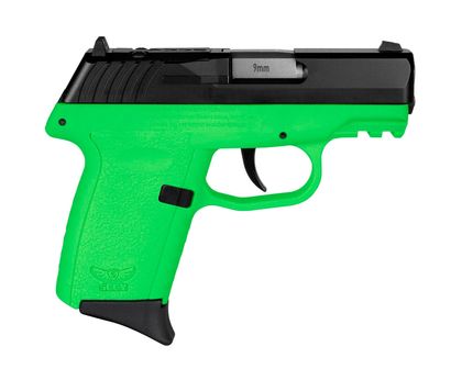 SCCY CPX-2 Gen 3 RDR Lime Compact 9mm Pistol - 10+1 Rounds, Black/Lime