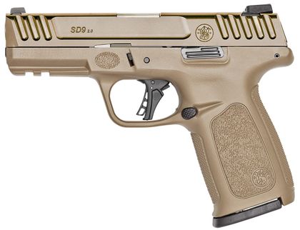 Smith & Wesson SD9 2.0 FDE 9mm Semi-Auto Pistol, 16+1 Capacity