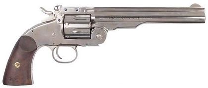 Cimarron No.3 Schofield Nickel .45 Colt Revolver - Classic 7" Barrel