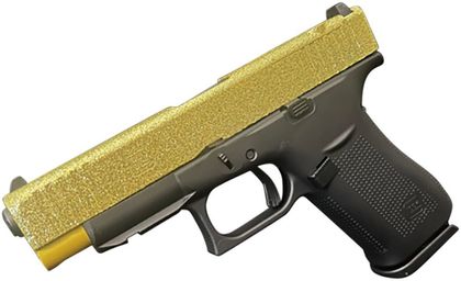 Glock G43X MOS Gen 1 Black & Gold 9mm Subcompact Optics-Ready Pistol