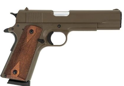 Tisas 1911 A1 Patriot .45 ACP - Ergonomic Walnut, Patriot Brown Finish