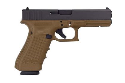Glock G17 Gen 4 9mm FDE Cerakote Pistol with Enhanced Ergonomics