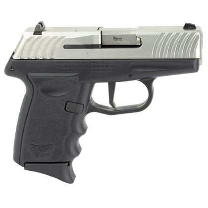 SCCY DVG-1 Compact 9mm Striker-Fired Pistol, Black/Silver Finish