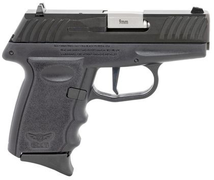 SCCY DVG-1 Compact 9mm Pistol - Black, 10+1, Ergonomic Grip