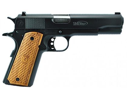 TriStar Gov 1911 Gen1 .38 Super Pistol - Black Steel/Wood Grips