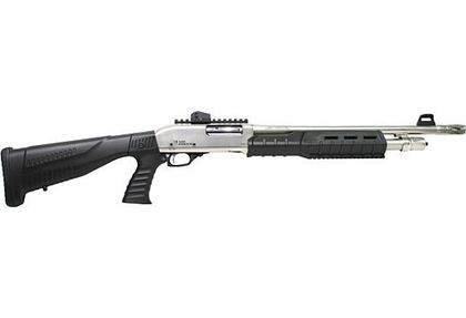 IVER JOHSON PAS12 Gen1 12G Pump Shotgun - Compact Nickel Defender