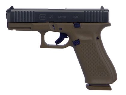 Glock 45 Gen5 FDE 9mm Pistol - Compact Slide, Full-Sized Grip