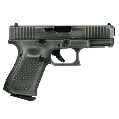 Glock 19 Gen5 Silver 9mm Compact Semi-Auto Pistol, 15-Round Capacity