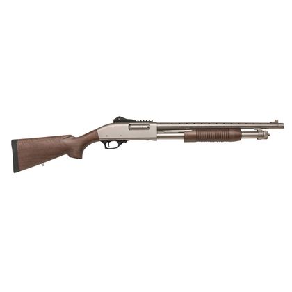 Tokarev TX3 Nickel 20 GA Pump Shotgun - Walnut Stock, 18.5" Barrel