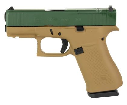 GLOCK G43X Gen1 9mm Sub-Compact | Coyote Tan & Green Finish