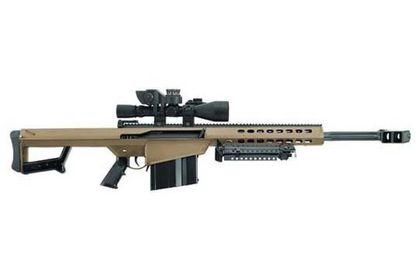 Barrett M82A1 Tactical .50 BMG Semi-Auto Rifle - FDE Cerakote Finish