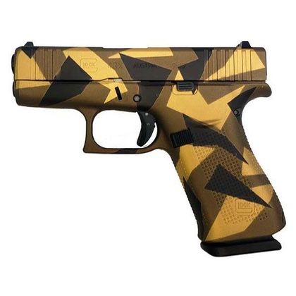 Glock 43X Slimline 9mm - Gen 1 Compact Bronze Splinter Pistol