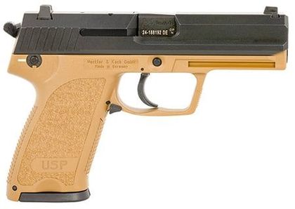 HK USP V1 9mm FDE Tactical Pistol - 15+1, DA/SA Precision Shooter
