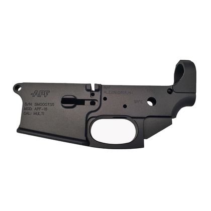APF AR15 Stripped Billet Lower - Integrated Trigger Guard, Black Finish