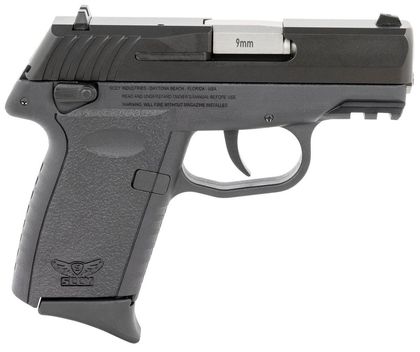 SCCY CPX-1 Gen3 9mm Compact DAO Handgun, 10+1 Capacity, Black Finish