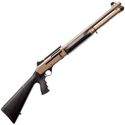 Four Peaks S4 Gen 1 FDE Semi-Auto Shotgun, 18.5" Barrel, 12GA