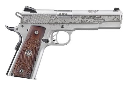Ruger SR1911 75th Anniversary .45 ACP - Engraved Hardwood Elegance