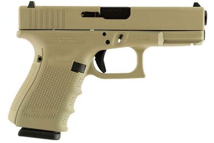 Glock G19 Gen 4 Compact 9mm - Desert Tan Cerakote, 15-Round Capacity