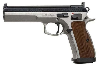 CZ 75 Tactical Sport Gen 1 Pistol - Full Steel, Wood Grip, 9mm Luger