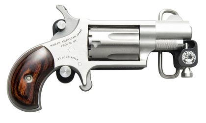 NAA Mini-Revolver Gen 1 - Compact Stainless .22 LR with Rosewood Grips