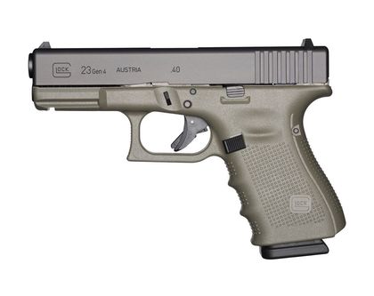 Glock 23 Gen 4 Tactical Compact .40 S&W - Battlefield Green Finish