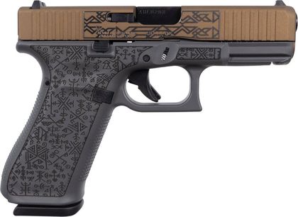Glock 45 Gen5 Nordic Runes 9mm Burnt Bronze Semi-Auto Handgun