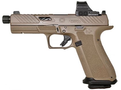 Shadow Systems DR920 Elite 9mm FDE Pistol - Optics Ready & Night Sights