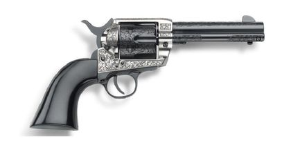 Pietta Gamblers Royal 1873 .45 Colt SAA Revolver - Blued & Engraved