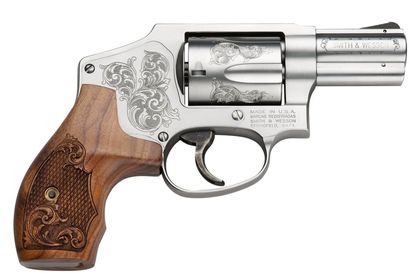 S&W 640 Engraved .357 Magnum Compact DAO Revolver - Stainless Finish