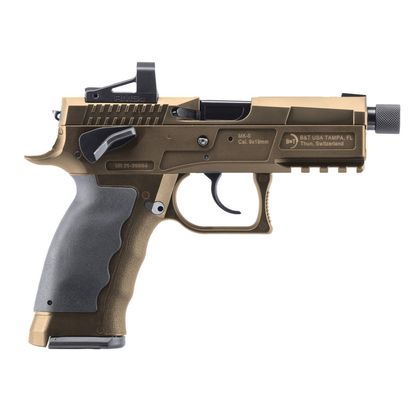 B&T Mark II Tactical 9mm Pistol - Optics Ready, Coyote Finish, 17rd