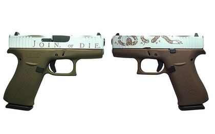 Glock G43X 9mm Compact Pistol - Distressed "Join or Die" Finish