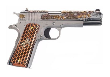 Colt 1911 Gen 1 Engraved Elegance .38 Super Pistol - Artistry & Precision