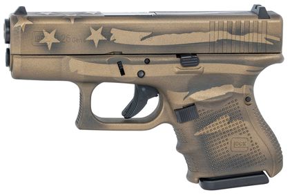 Glock G26 Gen 4 9mm Compact | Coyote Battleworn Cerakote Finish
