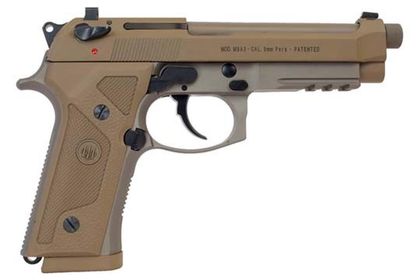 Beretta M9A3 FDE 9mm Semi-Auto Pistol - Ergonomic & Reliable, 17 Rounds