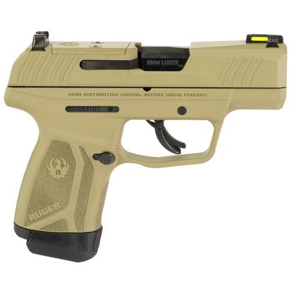 Ruger MAX-9 Gen 1 FDE Optics-Ready 9mm Compact Pistol, 12-Round Capacity