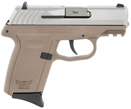SCCY CPX-2 Gen 3 9mm DAO Compact Pistol - Stainless/FDE, 10+1 Capacity