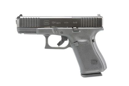 Glock G19M Gen 5 MOS 9mm Compact, Optics-Ready Pistol - 15rd Black