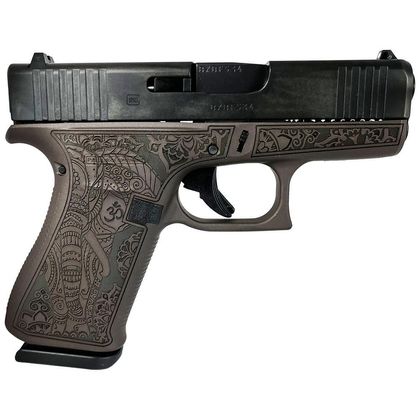 Glock 43x Gen 1 Vortex Bronze Engraved 9mm Compact Semi-Auto Handgun