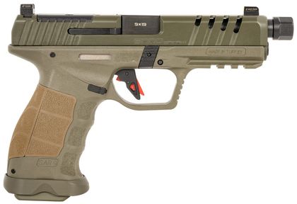 SAR9 SOCOM Gen 1 Tactical 9mm Pistol, Special Forces Green, 21-Round