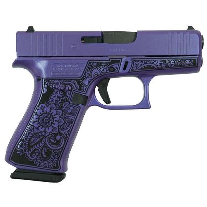 Glock 43x Gen 1 "Mandala Purple" Custom 9mm Handgun