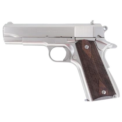 Tisas 1911 Tank Commander Gen 1: Nickel/Walnut 9mm Pistol, 4.25" Barrel
