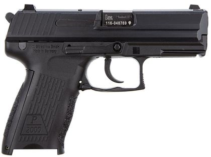 HK P2000 V3 Compact 9mm DA/SA Pistol - Black, 13+1 Capacity