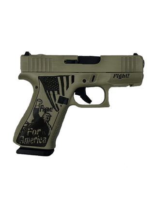 Glock 43X MOS Gen 1 Distressed Verde 9mm Compact Optics-Ready Pistol